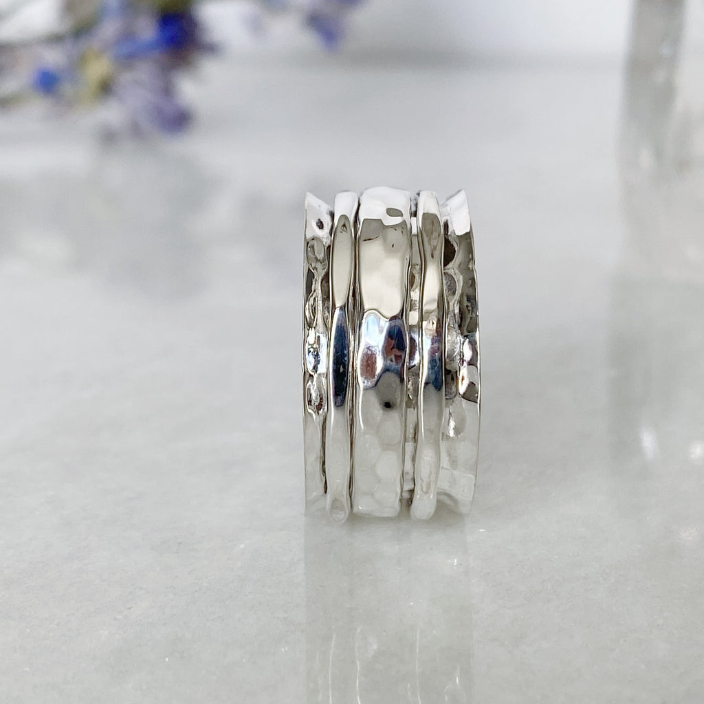 Sterling Silver Spinner Ring | Handmade Sterling silver spinning ring