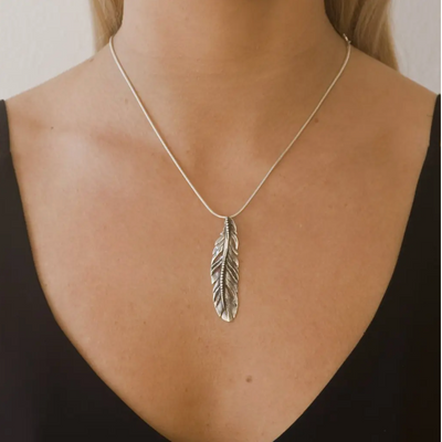 Silver Feather Necklace