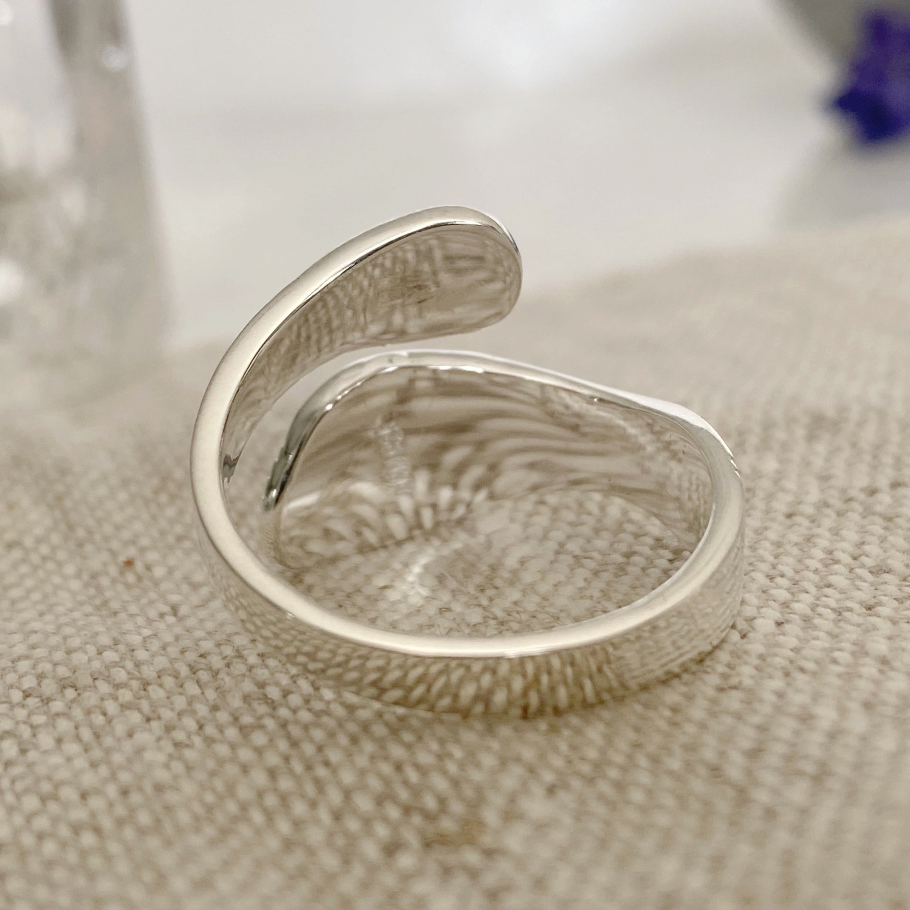 Sterling Silver Ornate Spoon Ring Vintage Spoon Rings uk