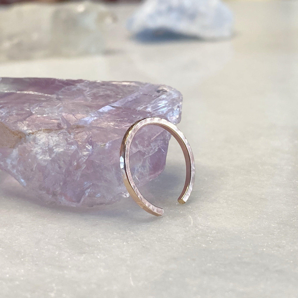 Skinny Square Rose Gold Toe Ring