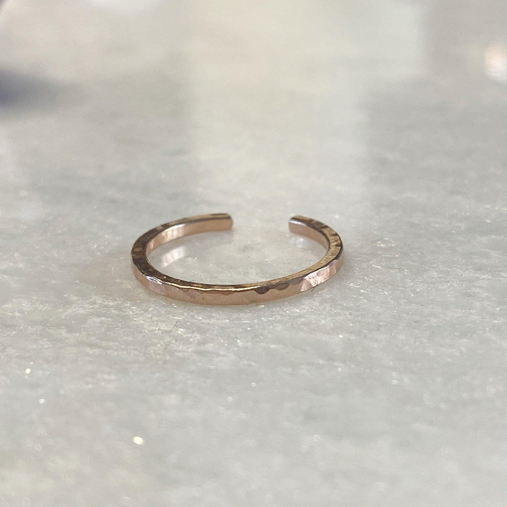 Skinny Square Rose Gold Toe Ring