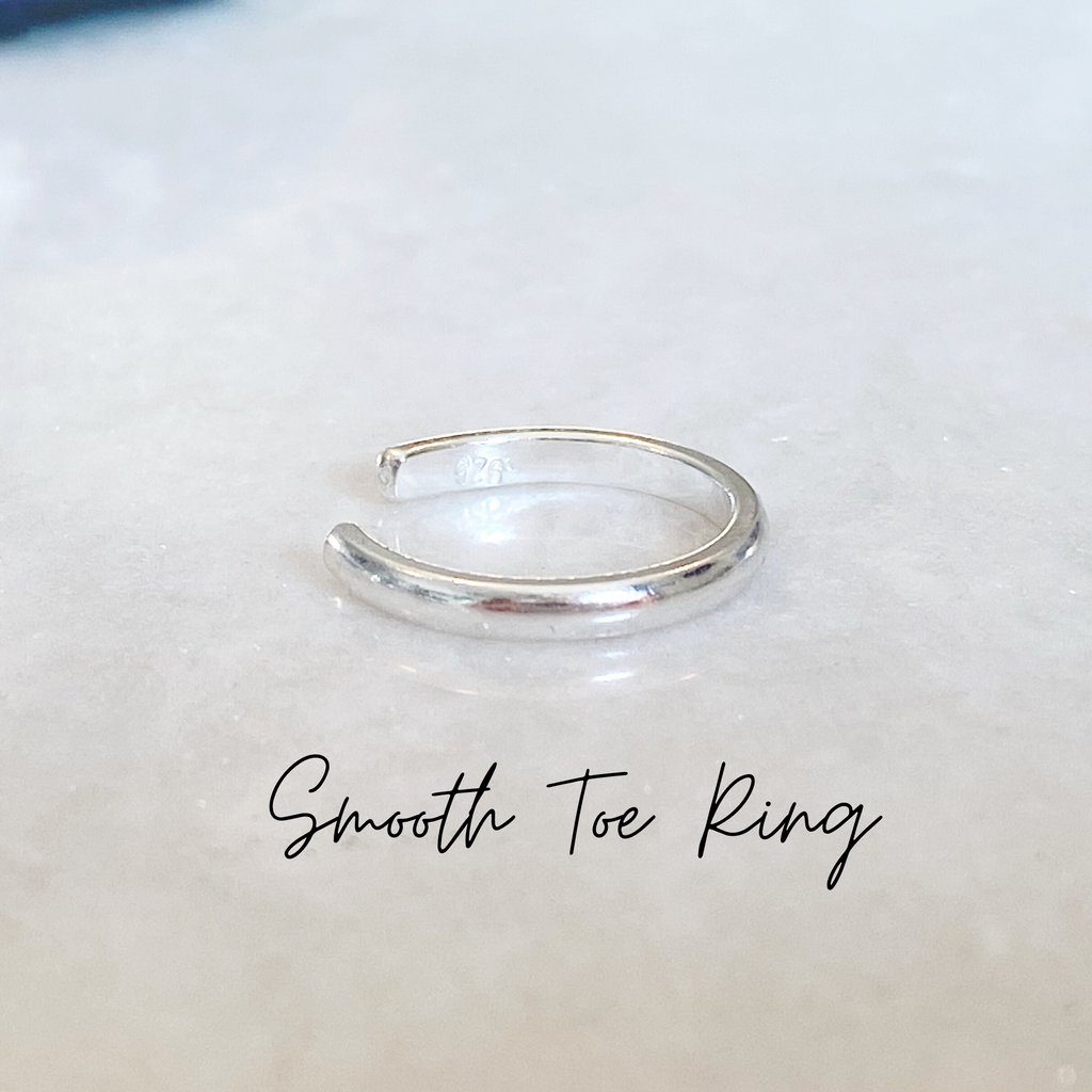 Dainty Hammered Silver Toe Ring  | Sterling Silver Toe Rings