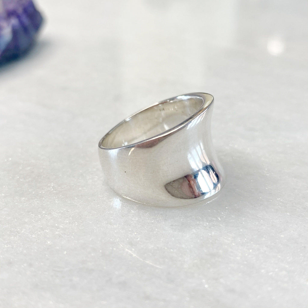Sterling Silver Concave Ring