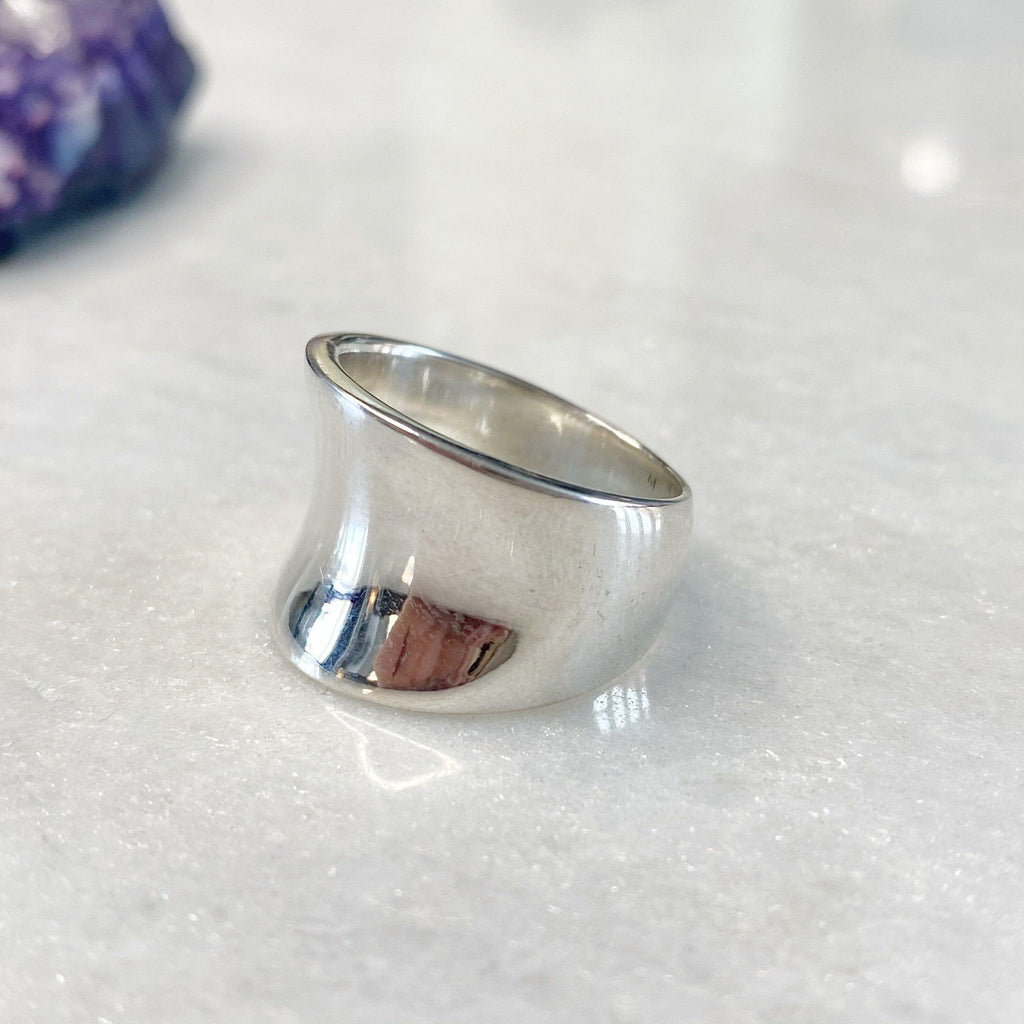 Sterling Silver Concave Ring