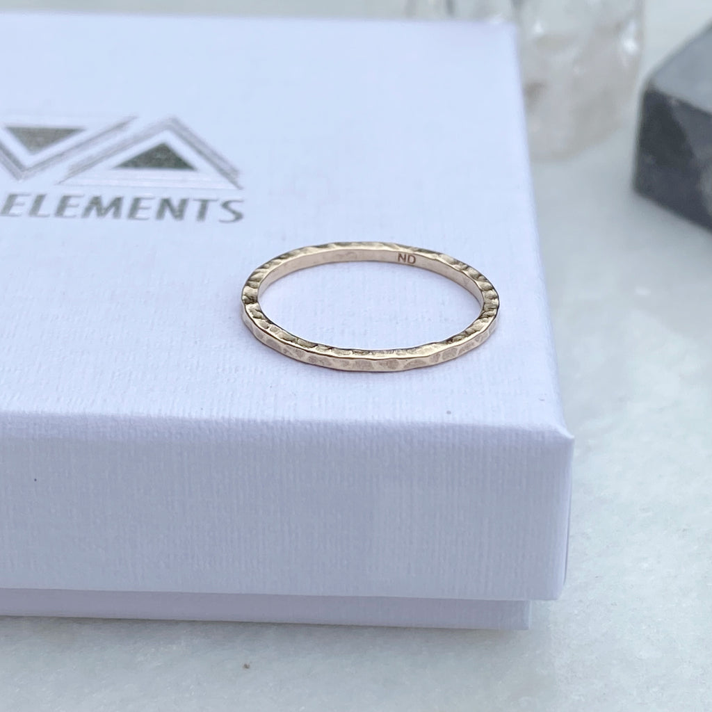 Natural Bronze Stacking Rings | Handmade Silver Rings