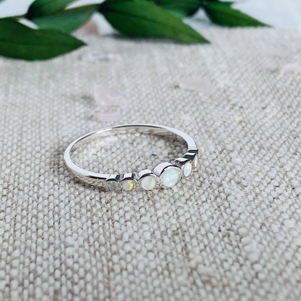Unicorn Tears white Opal Ring | Sterling Silver Opal Rings