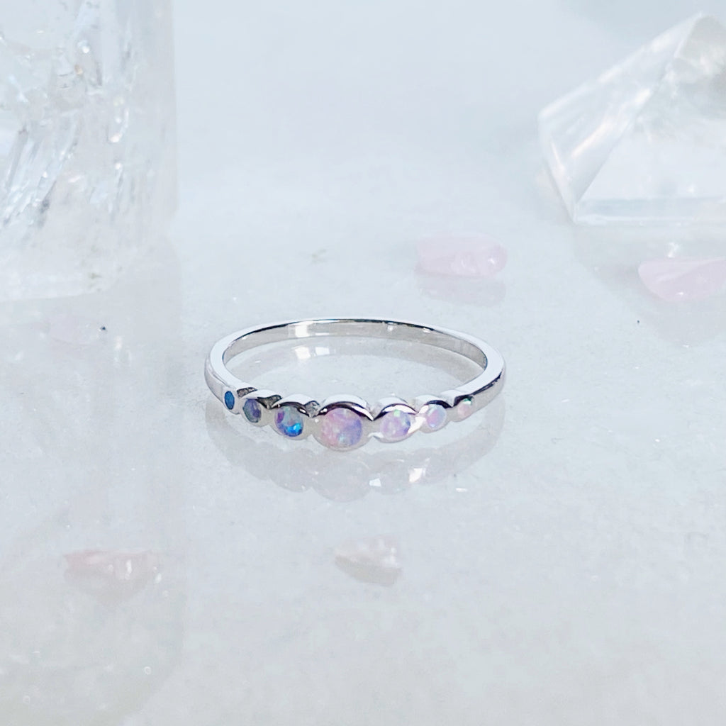 Unicorn Tears Pink Opal Ring | Sterling Silver Opal Rings